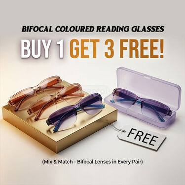 Bifocal Colored Reading Glasses Buy1 Get 3 Free (4BCRG3)