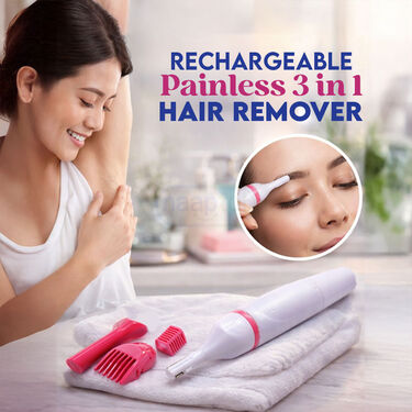 Rechargeable Painless 3 In 1 Hair Remover (HR9)