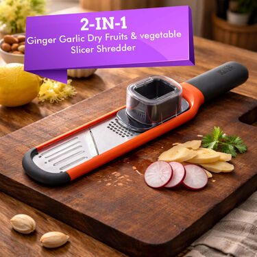 2 In 1 Ginger Garlic Dry Fruits & Vegetable Slicer Shredder (GC9)