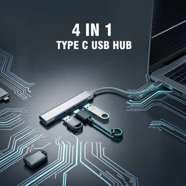 4 Port Type C Usb Hub (CDC19)