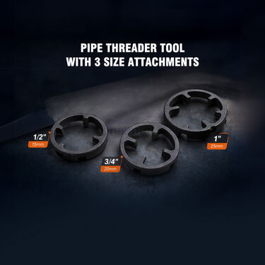 Pipe Threader Tool With 3 Sizes Attachments Set (PT01)