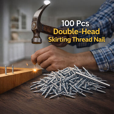 100 Pcs Double-Head Skirting Thread Nail (DHS)