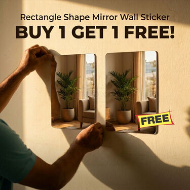 Rentangle Shape Mirror Wall Sticker - B1G1 (MSW7)