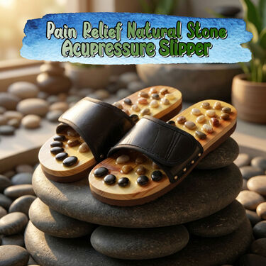 Pain Relief Natural Stone Acupressure Slipper (AYS06)