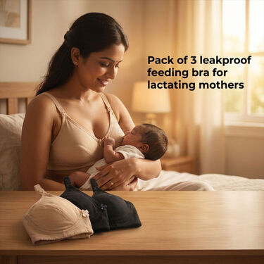 Pack of 3 Leakproof Feeding Bra For Lactating Mothers (3MBR)
