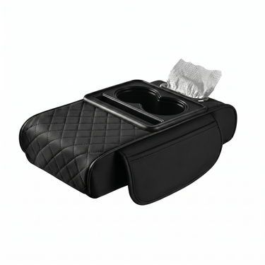Car Armrest Cushion Organiser With Tissue & Cup Holder (CIC2)