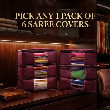 Pick any 1 Pack of 6 Saree cover (6SC3)