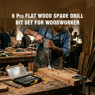 6 Pcs Flat Wood Spade Drill Bit Set For woodworker (DB01)