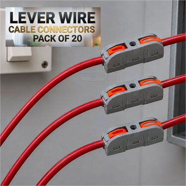 Lever Wire Cable Connectors Pack of 20 (HT66)