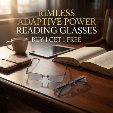 Rimless Coloured Adaptive Power Reading Glasses Buy 1 Get 1 Free (2OC2RG1)