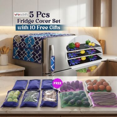 5 Pcs Fridge Cover Set With 10 Free Gifts (5FC12)
