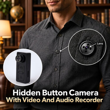 Hidden Button Camera With Video And Audio Recorder (CCTV47)