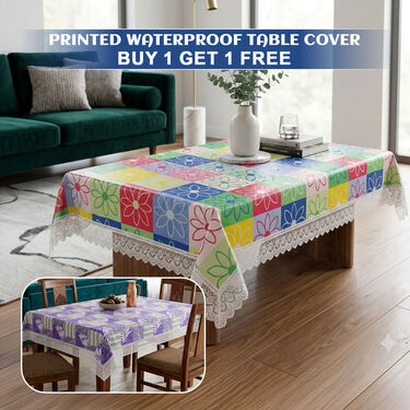 Buy 1 Get 1 Printed Waterproof Table cover (TC8)