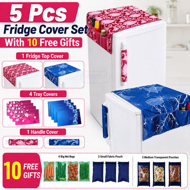 5 Pcs Fridge Cover Set With 10 Free Gifts (5FC15)