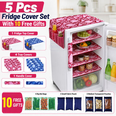 5 Pcs Fridge Cover Set With 10 Free Gifts (5FC15)