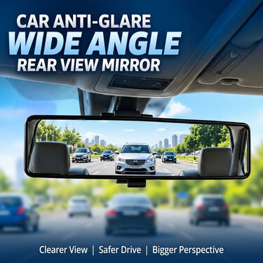 Car AntiGlare Wide Angle Rear View Mirror (IRVM6)
