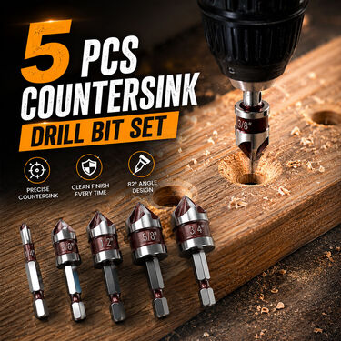 5 Pcs Countersink Drill Bit Set (HT155)
