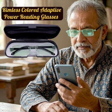 Rimless Coloured Adaptive Power Reading Glasses (OC4RG1)