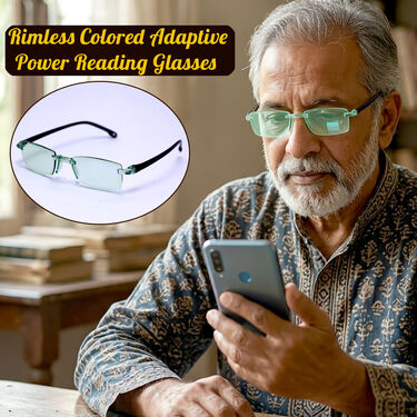 Rimless Coloured Adaptive Power Reading Glasses (OC4RG1)