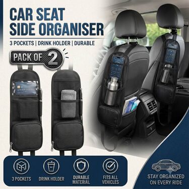 Car Seat Side Organizer Pack of 2 (CIO5)