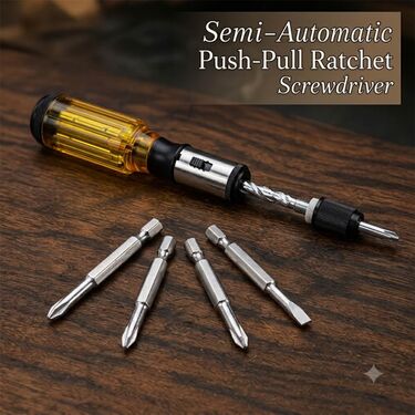 Semi automatic push pull Ratchet screwdriver (HT162)