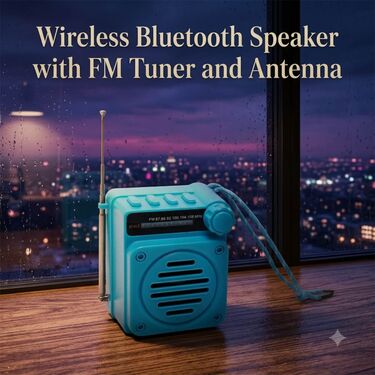 Wireless Bluetooth Speaker with FM Tuner & Antenna (BLS31)