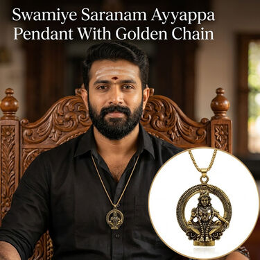 Swamiye Saranam Ayyappa Pendant With Golden Chain (SJPN17)