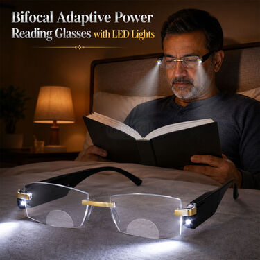 Bifocal Adaptive Power Reading Glasses With LED Lights (BORG42)