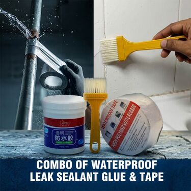 Combo Of Waterproof Leak Sealant Glue & Tape (CLG4)