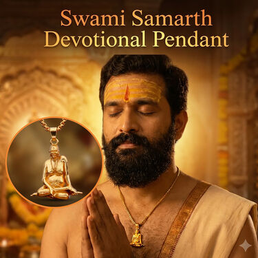 Shree Swami Samarth Pendant With Golden Chain (SJPN22)