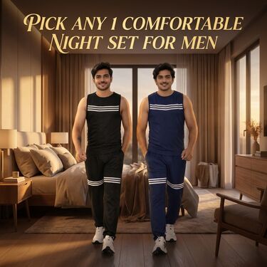 Pick Any 1 Comfortable Night Set For Men (MNS1)
