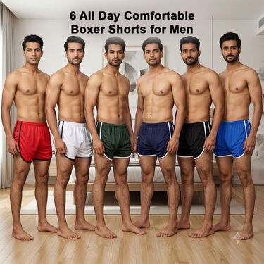 6 All Day Comfortable Boxer Shorts For Men (6MB1)