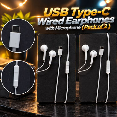 USB Type C Wired earphones with Microphone B1G1 (ELA12)