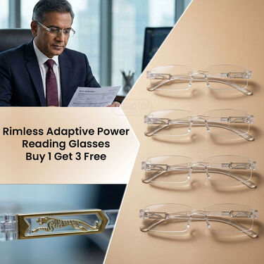 Rimless Adaptive Power Reading Glasses Buy 1 Get 3 Free (4ORG58)