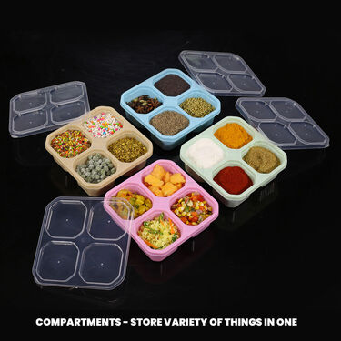 Buy Set Of 4 - 4 Compartment Multi Utility Storage Box (4CSB1) Online ...