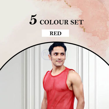 Pack of 5 Sleeveless Net Vest (5SL9)