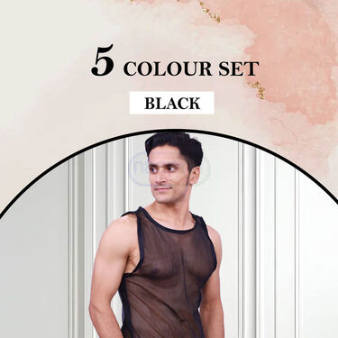Pack of 5 Sleeveless Net Vest (5SL9)