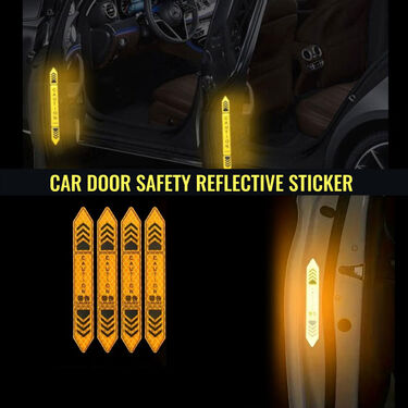Car Door Caution Warning Reflector Sticker