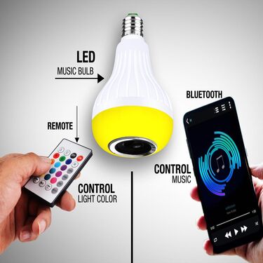 Buy Colour Changing LED Bulb with Bluetooth Speaker Remote
