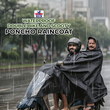 Waterproof Double Bike And Scooty Poncho Raincoat  (FCPC2)