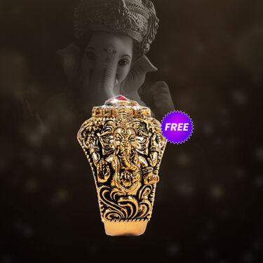 Golden Ganesha Pendant Chain with free 3D Ganesha Ring  (GPCFR1)