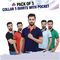 Pack of 5 Collar T-shirts with Pocket (5PT9)