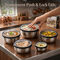 5 Stainless Steel Bowl + 5 Push & Lock Lid (10PL2)