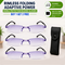 Rimless Folding Adaptive Power Mobile Protection Reading Glasses B1 G2 Free (3FORG10)