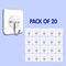 Pack of 20 Wall Hanger Stickers (20HS)