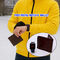 Yellow Fleece Jacket with Digital Watch And Wallet Free (1FJ9Y)