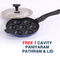 12 Cavity Nonstick Paniyaram Pathram & Lid + Free 7 Cavity Paniyaram Pathram & Lid (2AP2N)