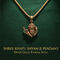 Golden Shri Khatu Shyam Ji Pendant With Chain (SKSPN12)