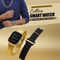 Big Screen Golden Metal Calling Smart Watch With Golden Chain And Bracelet (BCSW49)