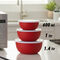 Pack of 3 Microwaveable Stainless Steel Bowl Set With Airtight Lids + Free 3 Serving Spoons (3MB3)